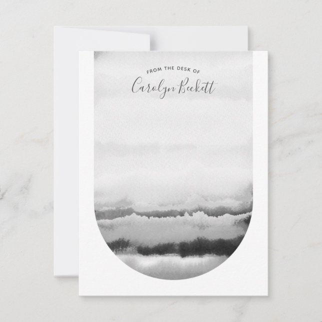 Boho Aquarelle Cravate-Dye Papeterie personnalisée (Devant)