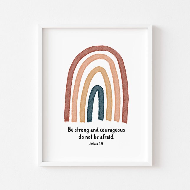 Boho aquarelle être forte et affiche courageuse (Créateur téléchargé)