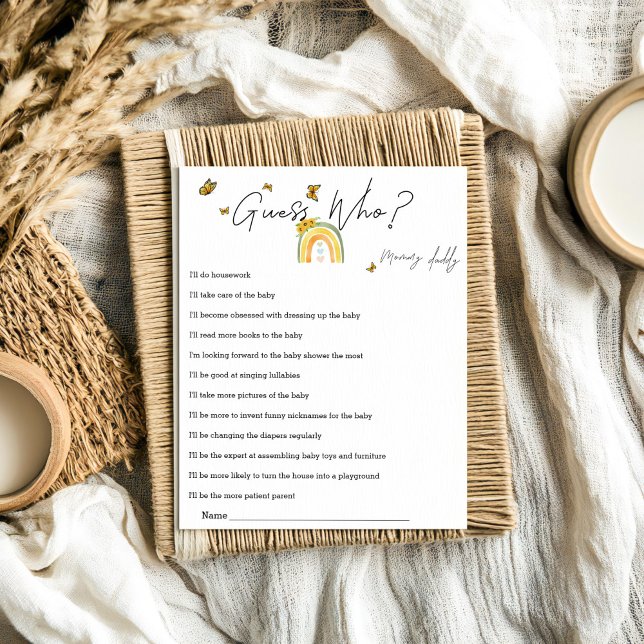 Boho Arc En Ciel Avec Des Tournesols Devinez Qui J (Créateur téléchargé)