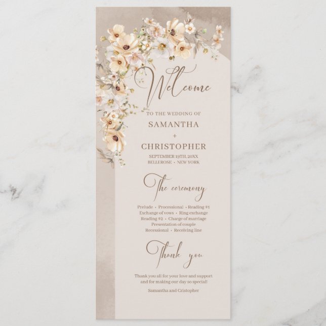 Boho arc été rustique fleur sauvage programme de m (Devant)