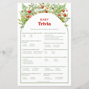 Boho Arch Berry Sweet Strawberry Baby Trivia jeu