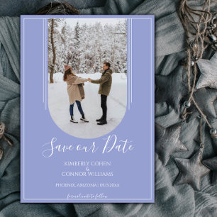 Boho Arch Photo Save the Date Pervenche
