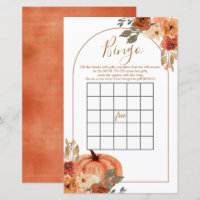 Boho arch Terracota Citrouille Floral Bingo Games