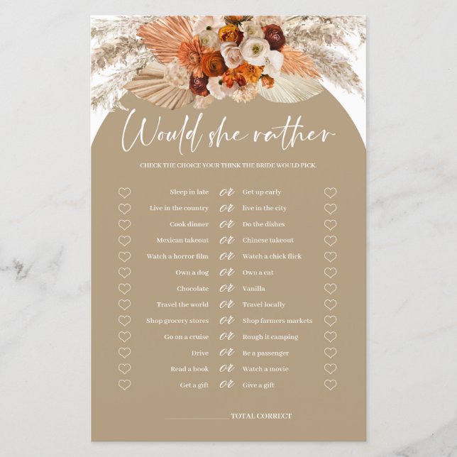 Boho arche terracotta pampas Voudrait-elle mieux j (Devant)