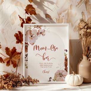 Boho automne citrouille maman osa poster bar