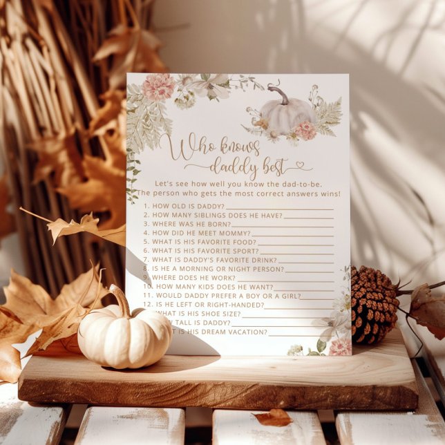 Boho automne citrouille qui connaît papa meilleur  (Créateur téléchargé)