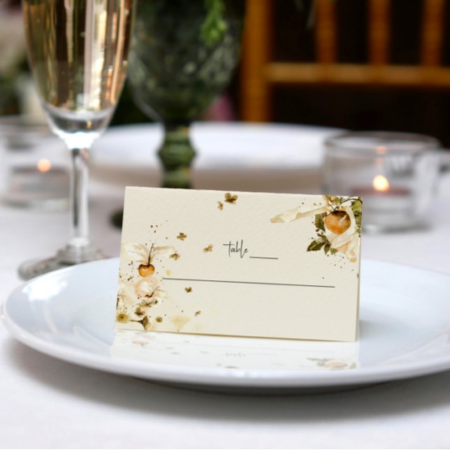Boho Automne Fleur Sauvage | Cartes de Table de Ma (Créateur téléchargé)