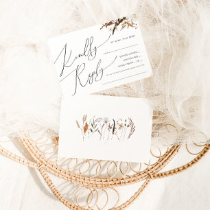 Boho Automne Fleur sauvage Horizontal Menu Choix R