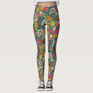 boho automne leggings turquoises