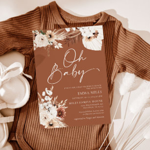 Boho baby Baby shower Invitation Oh Baby
