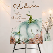 Boho baby shower citrouille