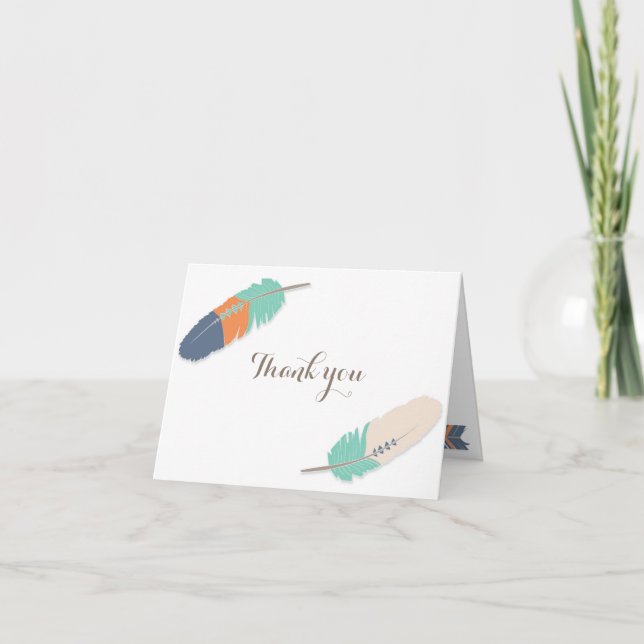 Boho Baby shower  Merci Marine Orange (Devant)