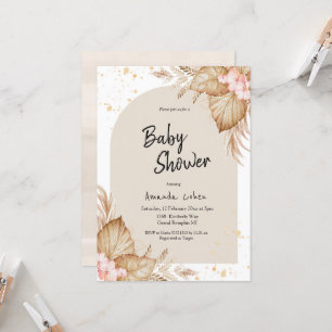 Boho Baby shower Moderne Arch Invitation