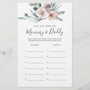 Boho Baby shower Rose Quel âge avaient maman et pa