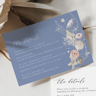 Boho Beach Elegant Wedding Details Carte de clôtur