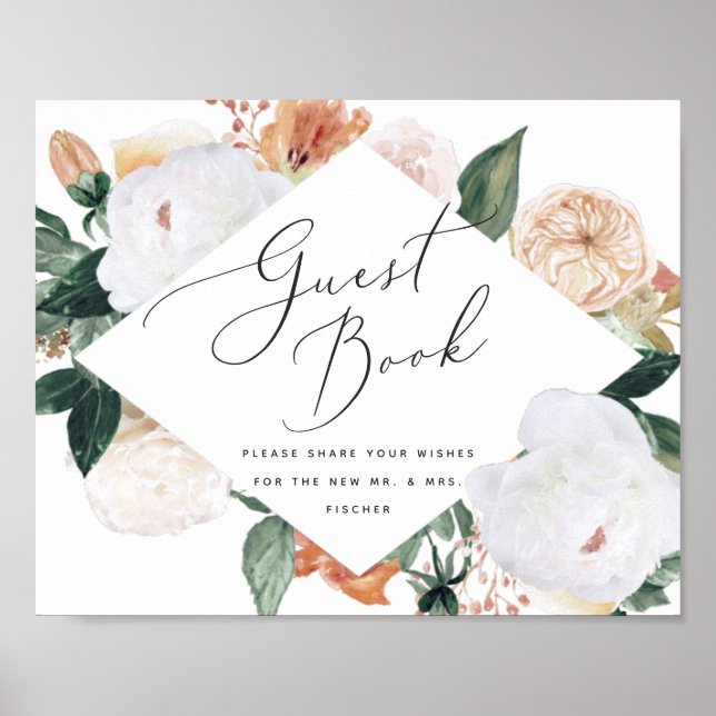 Boho Blooms Mariage Livre d'or (Devant)