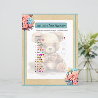 Boho Blue Bear Baby Emoji Jeu