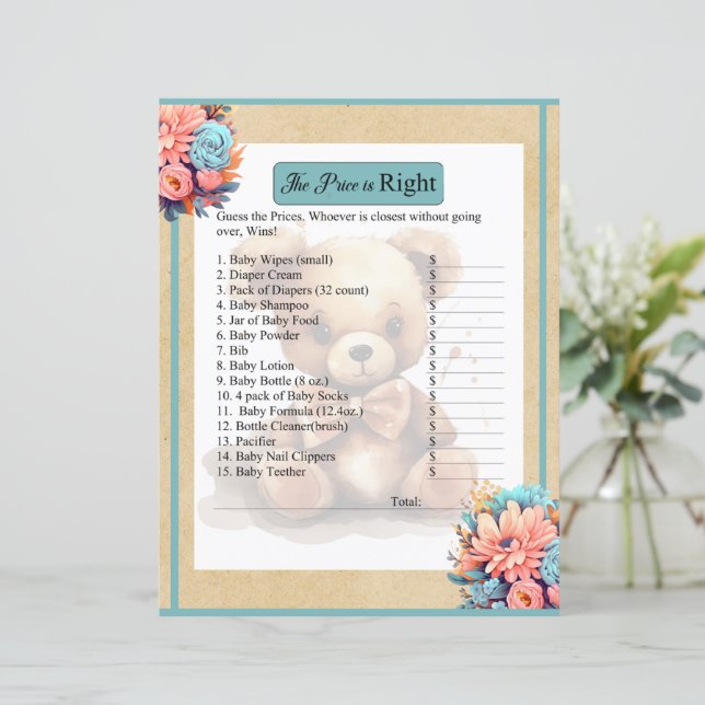 Boho Blue Bear Baby Prix est le bon jeu (Debout devant)
