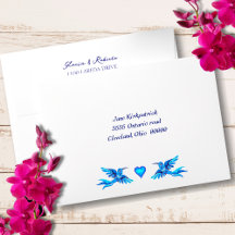 Boho Blue Hummingbirds Mariage mexicain