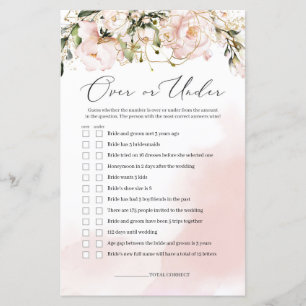 Boho Blush rose Floral au-dessus ou en dessous de