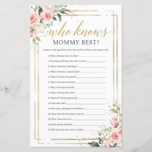 Boho blush rose floral or qui connaît maman mieux