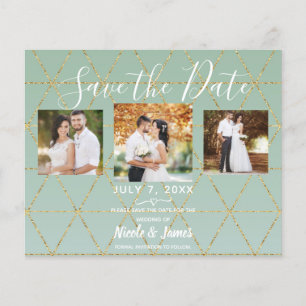 Boho Bohème Chic Or Mint Moderne Sauvegarder Date