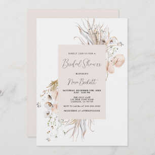 Boho Botanical Frame Bridal Show Invitation