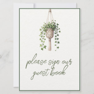Boho Botanical Greenery Mariage Livre d'or