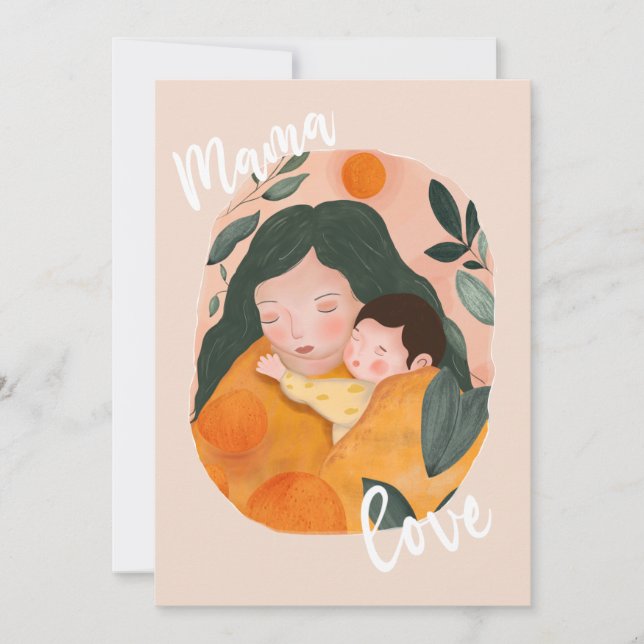 Boho Botanical Mother & Baby Shower Invitation (Devant)