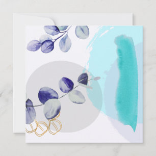 Boho botanique cyan violet