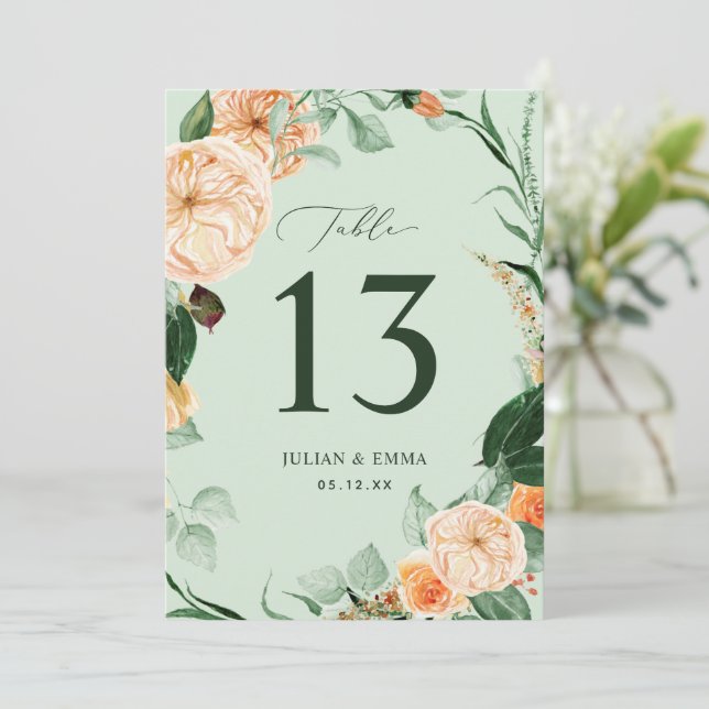 Boho Botanique Sage Vert verdure Floral Personnali (Debout devant)