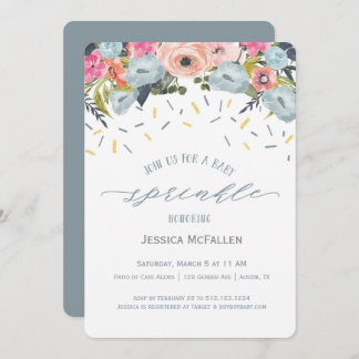 Boho Boy Sprinkle Baby shower Invitation