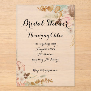 BOHO BRIDAL SHOWE INVITATION