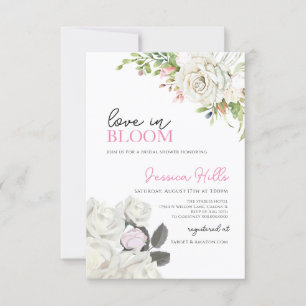 Boho Bridal Shower Invitation L'amour est en fleur