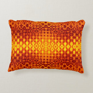 Boho brûlé coussin d'accent orange.