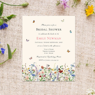 Boho Budget Fleur sauvage Fête des mariées papillo