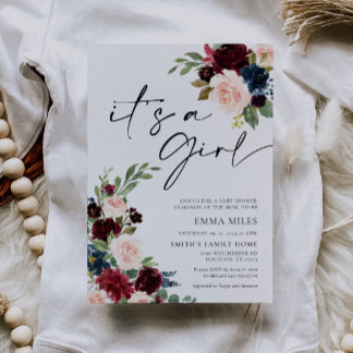 Boho Burgundy C'est une invitation de Baby shower 