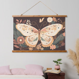 Boho Butterfly Bois Taché Tapisserie murale