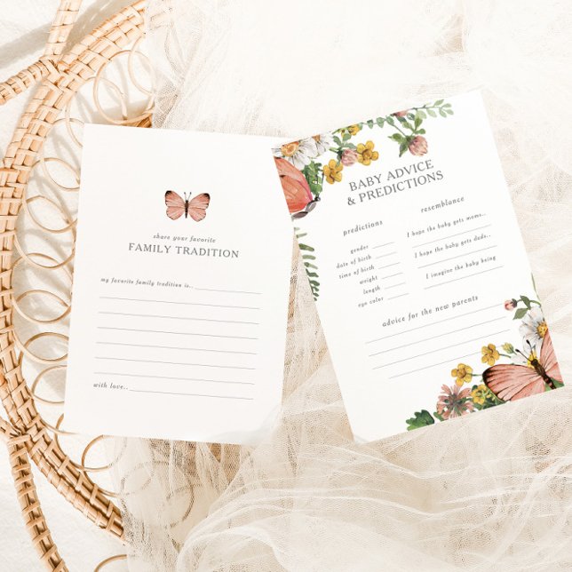 Boho Butterfly Floral Douche de prédiction Jeu (Créateur téléchargé)