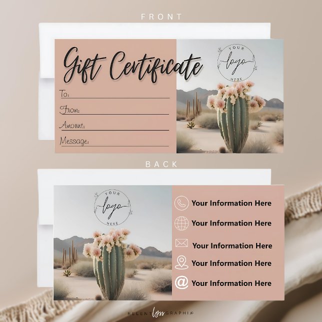 Boho | Cactus à fleurs | Esthétique |Certificat ca (Créateur téléchargé)