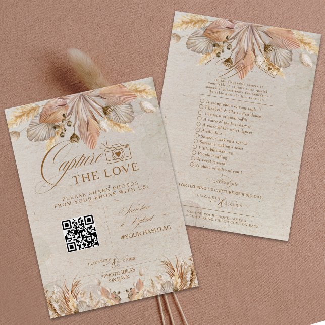 Boho Capture L'Amour Photo I Spy Mariage Menu (Créateur téléchargé)