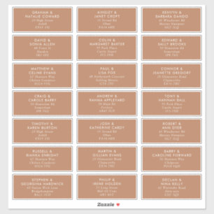 Boho Caramel Mocha Mariage Étiquettes de adresse i