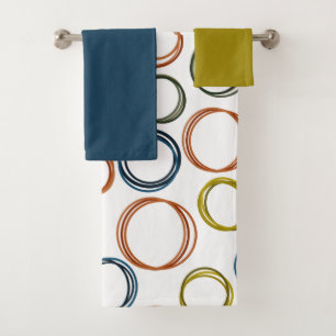 Boho Cercles Serviette de bain ensemble