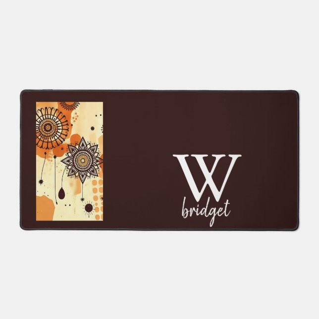 Boho Chaud Mandala Terre Automne Floral (Recto)