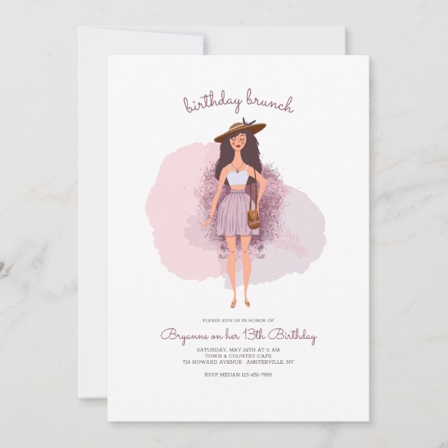Boho Chic Brunch Invitation (Devant)