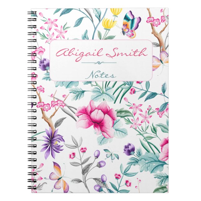 Boho Chic Floral Carnet personnalisé (Devant)