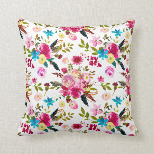 Boho Chic Floral Coussin double face