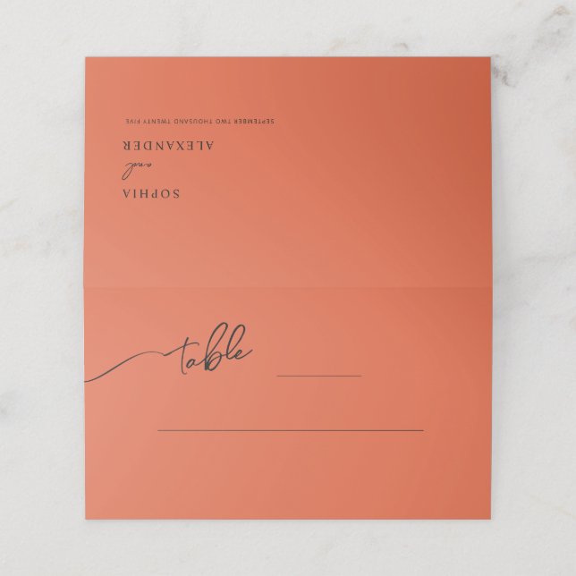 Boho-chic mariage Place & Escort Cartes (Extérieur déplié)