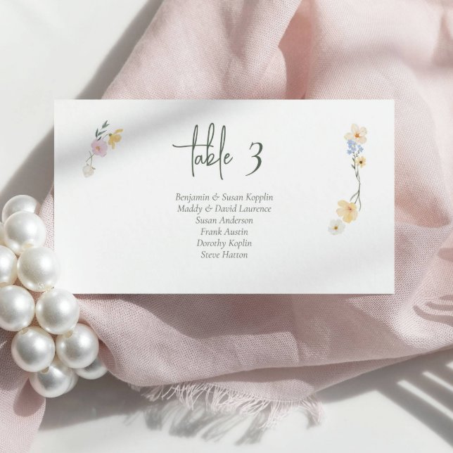 Boho chic Pastel fleurs Mariage Cartes de Place (Créateur téléchargé)