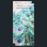 Boho Chic Peacock Back Feathers Programme de maria<br><div class="desc">Aidez vos invités mariages à naviguer à travers le grand événement avec ce programme extravagant de célébration mariage et Qui est-qui. Il est livré avec du texte entièrement customisé, le tout est écrit sur une étonnante impression de plumes paon avec des couleurs vives. Un design original disponible exclusivement à la...</div>